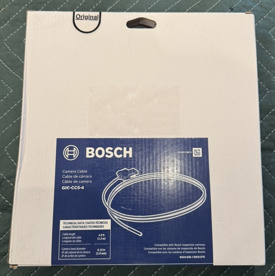 BOSCH GIC-CC5-4 Inspection Camera Cable - 5 Ft, High-Resolution BRAND NEW