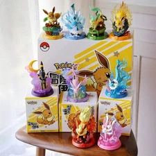 Pokemon Authentic Eevee Funism Evolution Case 9 Blind Boxes Set 2nd Edition 6"H