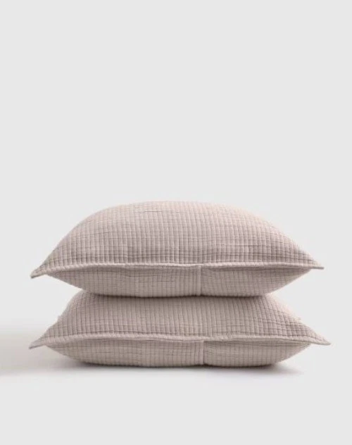 Quince Ribbed Cotton Shams - Thumbnail 2