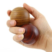 Solid wood hand-held ball for elderly fitness...