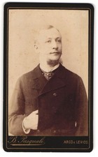 Photograph B. Pasquali, Arco, Young Man with Chin Beard in Black Suit 