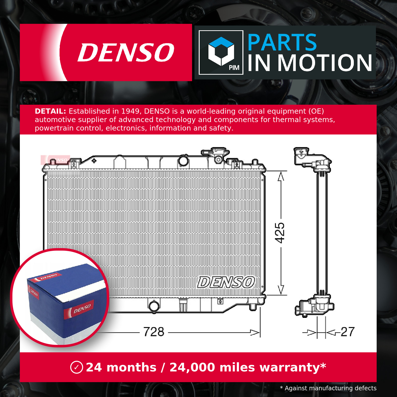 Radiator fits MAZDA CX5 2.2D 12 to 17 Denso SH0115200A SH0115200B Quality New