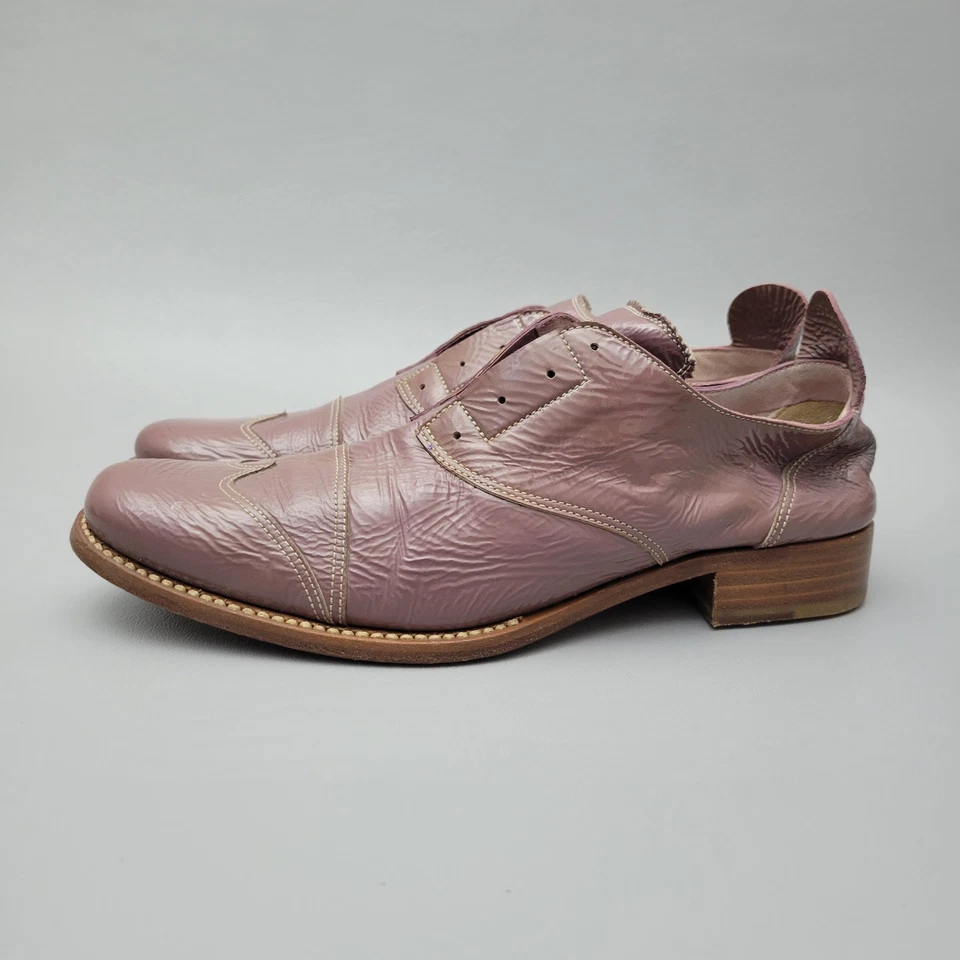 Mocasín Oxford sin cordones de charol Jil Sander de colección para mujer 36,5 EE. UU. 6,5 malva Foto 2 de 4