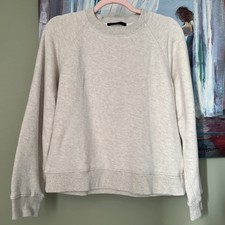 Jenni Kayne Sweatshirt Womens XS Beige Sweater Minimalist Basic Made In USA
