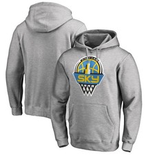 Men's Heathered Gray Chicago Sky Primary Logo Pullover Hoodie
