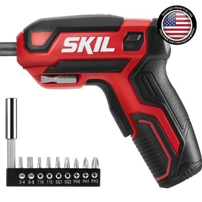 Powerful 4V Cordless Screwdriver with Lithium-Ion Battery for Home Projects