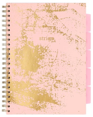 Strigo Pads Marble Spiralnotizbuch A4 quadratisch Rosa 100 k 80 g PADS027