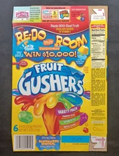 2005 Betty Crocker Fruit Gushers Re-Do Your Room Fruit Snacks Box Flat