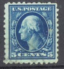 ETATS-UNIS ! RR Timbre ancien de 1908 n°171 papier azuré