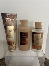 3 Bath And Body Works Vanilla Cafe Body Lotion, Body Cream  Body Wash