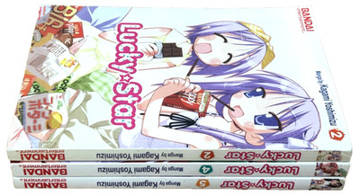 Lucky Star Vol 2, 4, 5 Manga English Kagami Yoshimizu Bandai First Printing