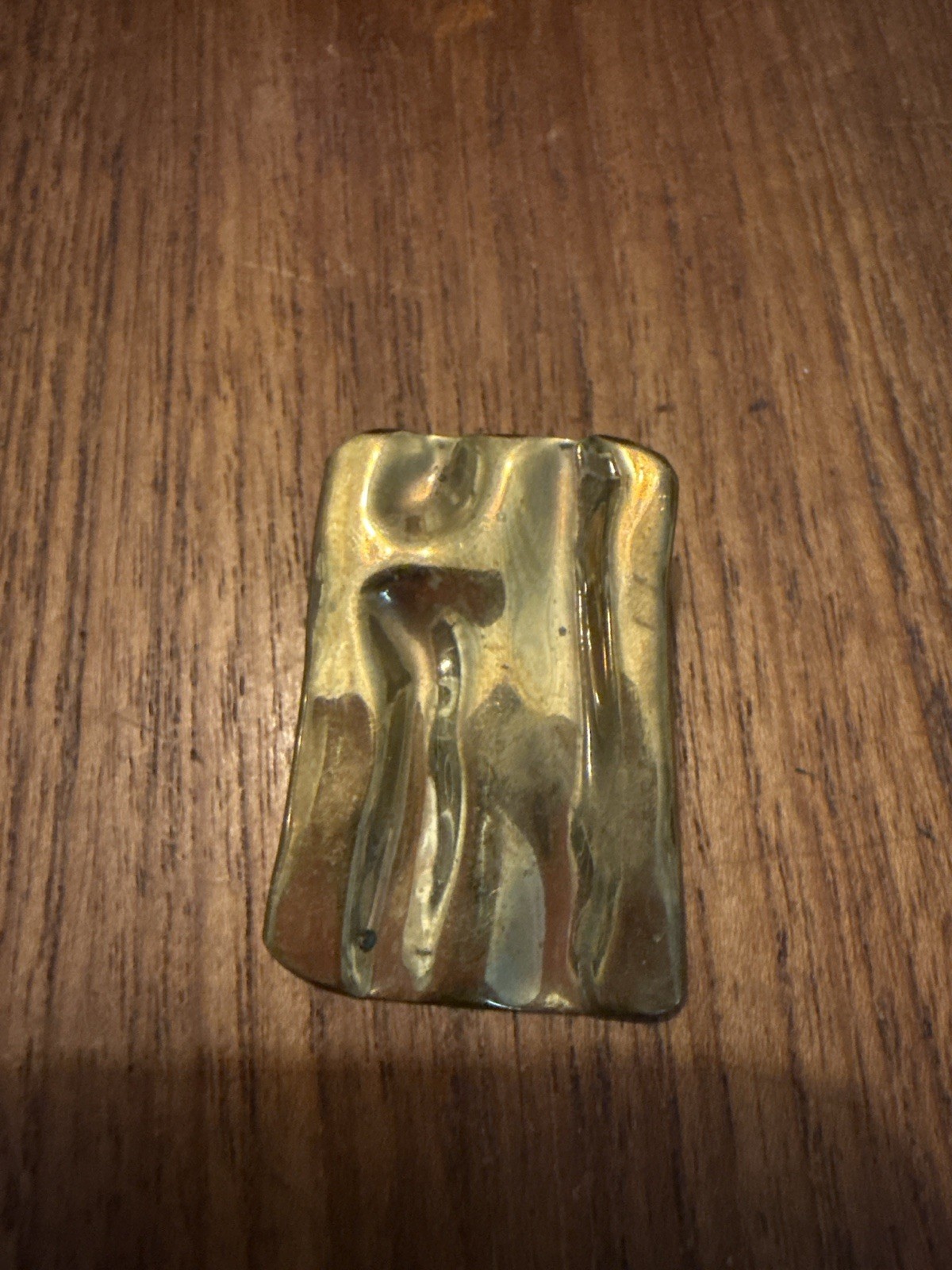 Modern Signed Lazaro G  Solid Brass Brutalist Sty… - image 1