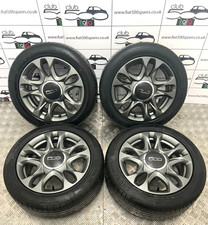 Fiat 500 15" Alloy Wheels 51940828 in Grey Genuine Sport with Wheel Centre Caps