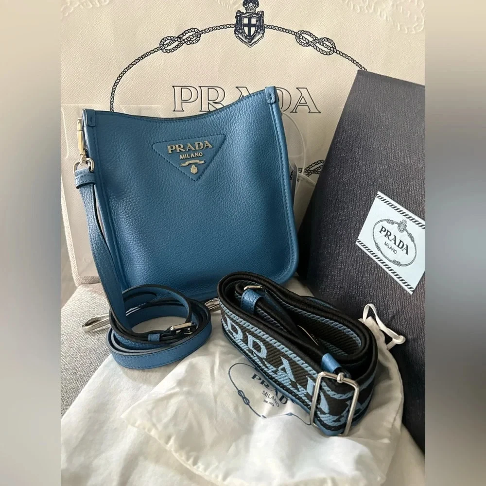 PRADA Crossbody Blue Bags & Handbags for Women for sale - eBay
