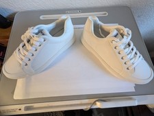 Lands End Women s All Day Comfort Sneakers White SZ 10B Faux Leather worn once