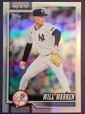 2026 Topps Series 1 #176 Will Warren Rainbow Foil Yankees Card
