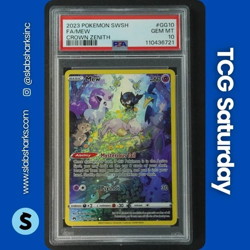 2023 POKEMON SWORD & SHIELD CROWN ZENITH GALARIAN GALLERY #GG10/GG70 MEW PSA 10