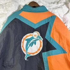Vintage 90s Apex One Miami Dolphins Puffer Jacket Size XL