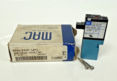 MAC Valves DM3A-DDAP-1DM1 Pneumatic Solenoid Valve 24VDC 120 PSI 5.4W