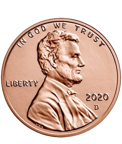 Photo of a 2020-D Lincoln Shield Cent from an eBay listing that sold on Jul 14, 2026