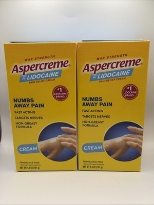 #ad GETTING 2 Aspercreme Pain Relief Cream 4% Cream 4.3 Oz Expiration 10 2027 $19.99