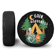 Spare Tire Cover for RV Trailer, PU Leather Tire Cover 15 inch Camper