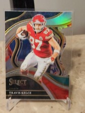 2023 Panini Select - Club Level Travis Kelce #215 Black & Green Prizm Die-Cut