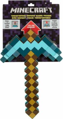 Mattel Minecraft Transforming Sword & Pickaxe Action Figure - FCW14