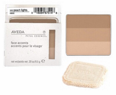 Aveda Face Accents Trio PEACH LIGHTS 160 includes applicator pad