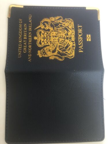 Funda protectora para pasaporte del Reino Unido billetera británica Brexit estuche de identificación de viaje - Imagen 2 de 3