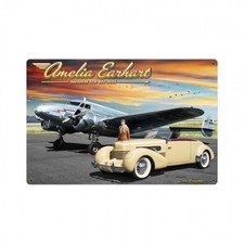 Amelia Earhart Metal Sign - Hand Made in the USA with American Steel
