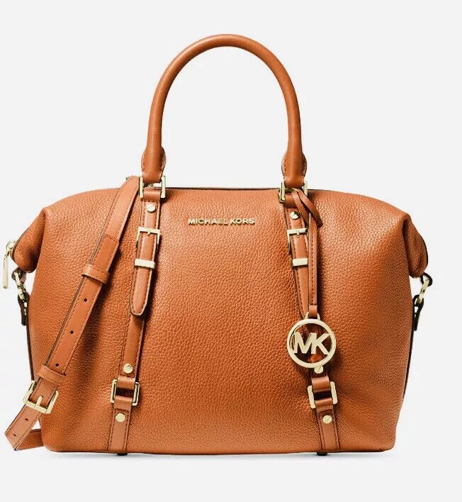 Michael Kors Bedford Legacy Medium Satchel And Jet Set Wallet Burnt Orange