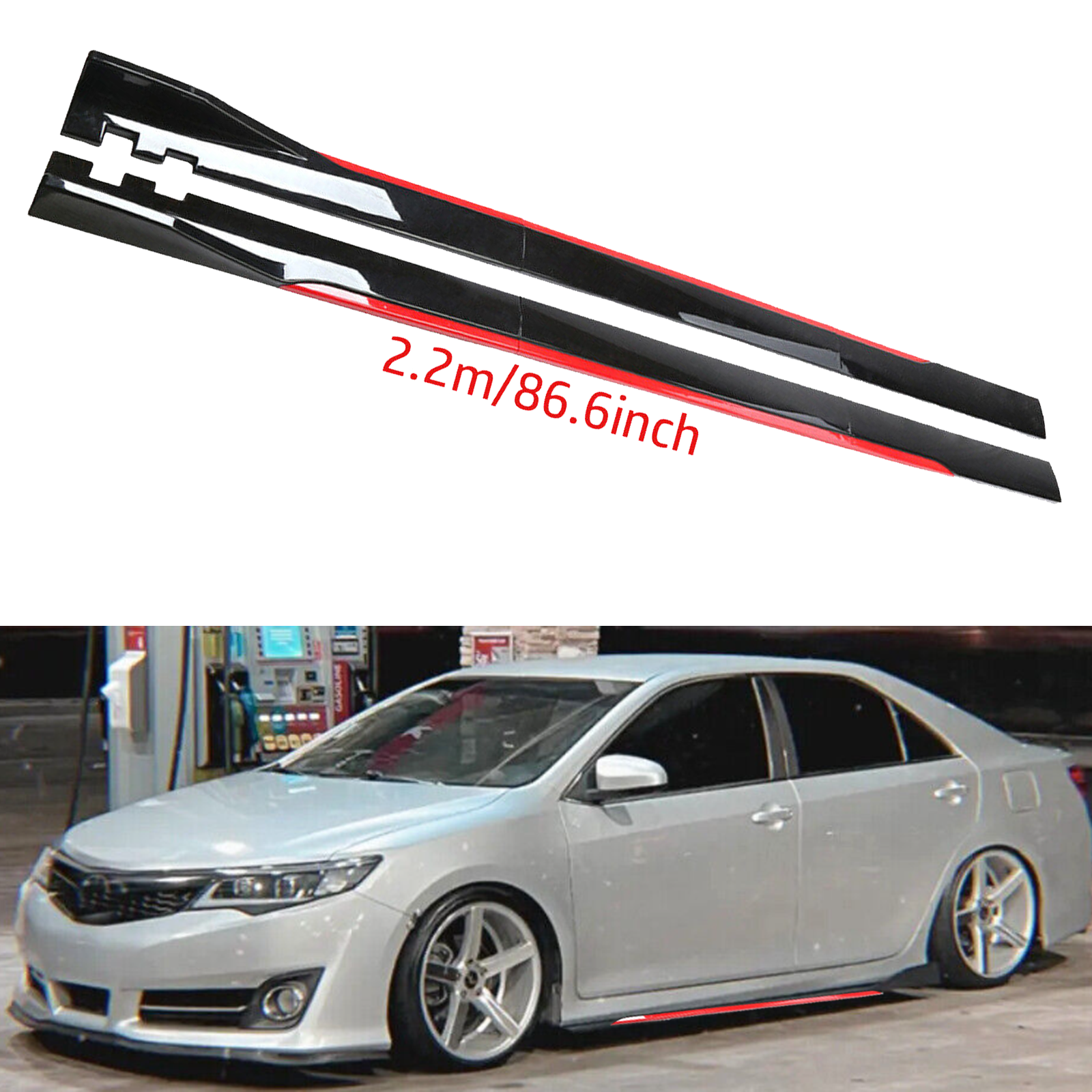 For Toyota Camry SE XSE Sport Side Skirt Extension Body Kit Splitter Spoiler