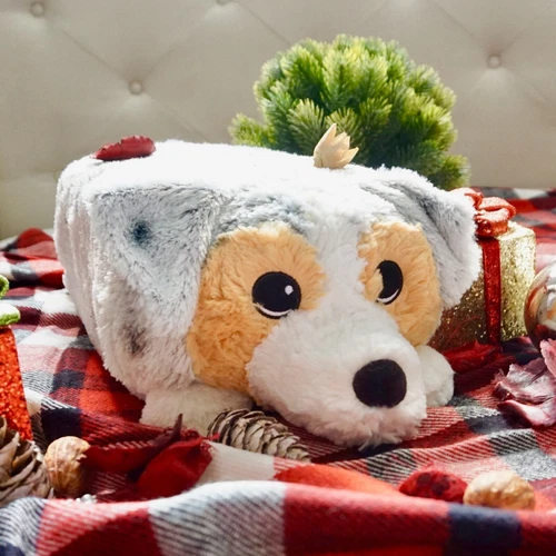 Australian Shepherd Plush Toy | Memory Foam Pillow Stuffed Animal |  Blue Merle 