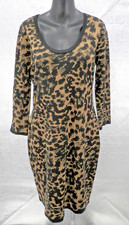 Calvin Klein Sweater Dress Size L Animal Print Knee Length Pullover 
