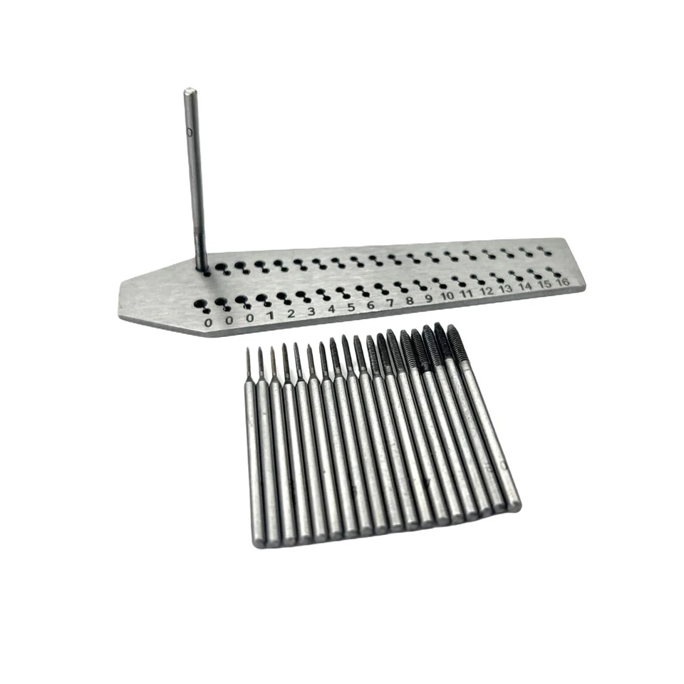 Placa de tornillo con 19 grifos Tamaño del orificio: 0 a 16 | Juego de grifos y troqueles para fabricación de joyas Foto 2 de 4