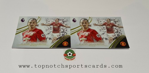 2016/17 Topps Premier Gold New Signings Soccer 2x Card Lot Zlatan Ibrahimovic  - Picture 1 of 2