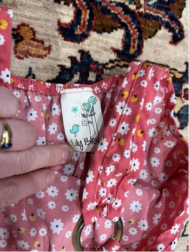 Little Girl Lily Bleu Floral One Piece Jumpsuit Size 8 - Picture 6 of 10