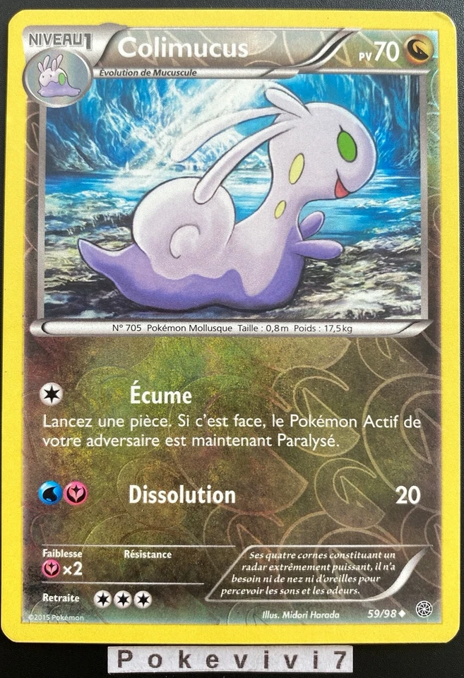 Carte Pokemon COLIMUCUS 59/98 Reverse XY7 Origines Antiques FR - Photo 1/1