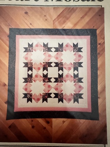 1991 Love Quilt Patterns Heart Mosaic Wallhanging Kathy Love Pattern 34.5 X 34.5 - Picture 2 of 2