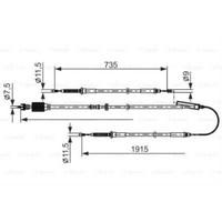 Bosch Handbremsseil Bremsseil Passend FüR Opel Astra J P10 1 987 482 801