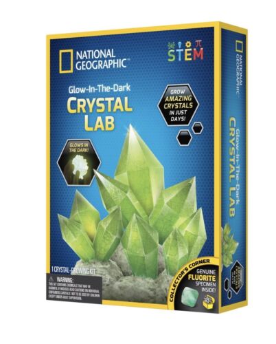 New National Geographic Glow-In-The-Dark Crystal Lab Kit Educational Learning - Picture 1 of 5