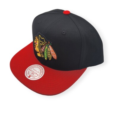 American Needle Casquette réglable à clipser NHL Chicago Blackhawks en laine des années 400 Rouge/noir, Rouge/noir., One Size