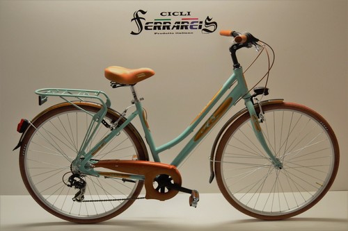 Bici trekking donna 28 6v verde bicicletta da donna in alluminio  personalizzabil | eBay