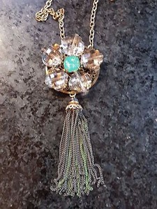 moon paris gemstone tone necklace golden natural