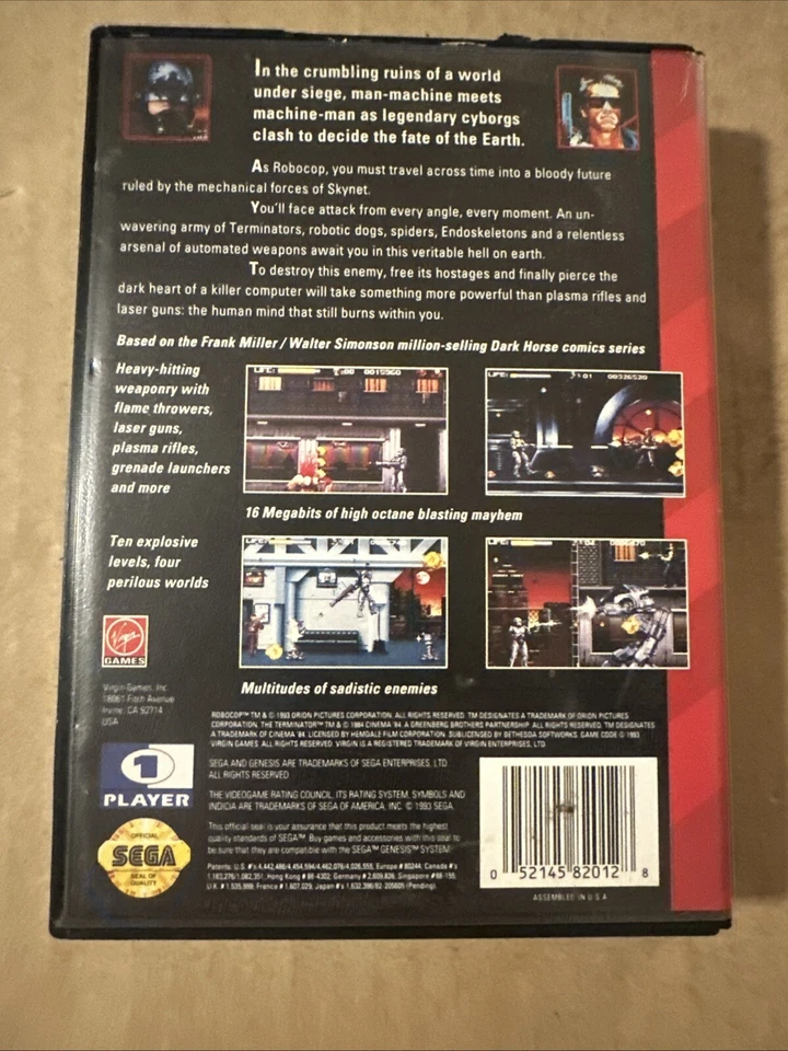 RoboCop vs. The Terminator (Sega Genesis) No Manual Tested Cart Video Game - Image 4 of 4