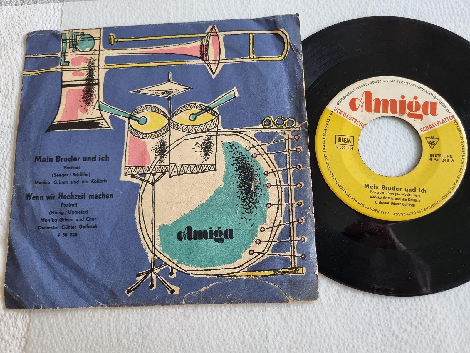 7"" Single Monika Grimm - Mein Bruder und ich Vinyl Amiga