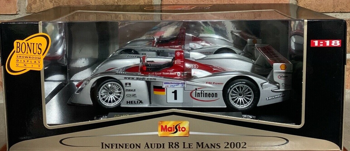 2002 Audi INFINEON R8 LE MANS 1:18 Scale Diecast Collectible 2002 Audi INFINEON R8 LE MANS 1:18 Scale Diecast Collectible