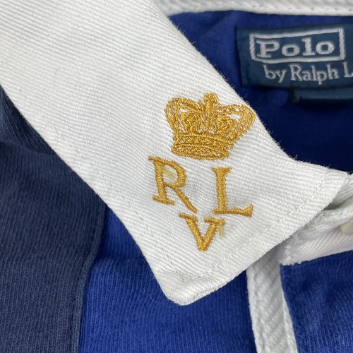 Vintage Polo Ralph Lauren Iconic Rugby Color Block Shirt XXL Sportsman Crest - Picture 10 of 14