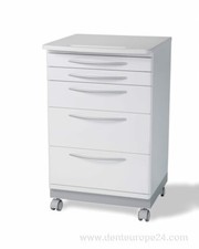 Instrumentenwagen Praxiswagen Zahnarzt Arzt Rollwagen 5 Schubladen 40/50cm